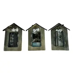 HOMASTTI - Pack 3 Marcos Foto Portarretrato Casita Corazon Azul