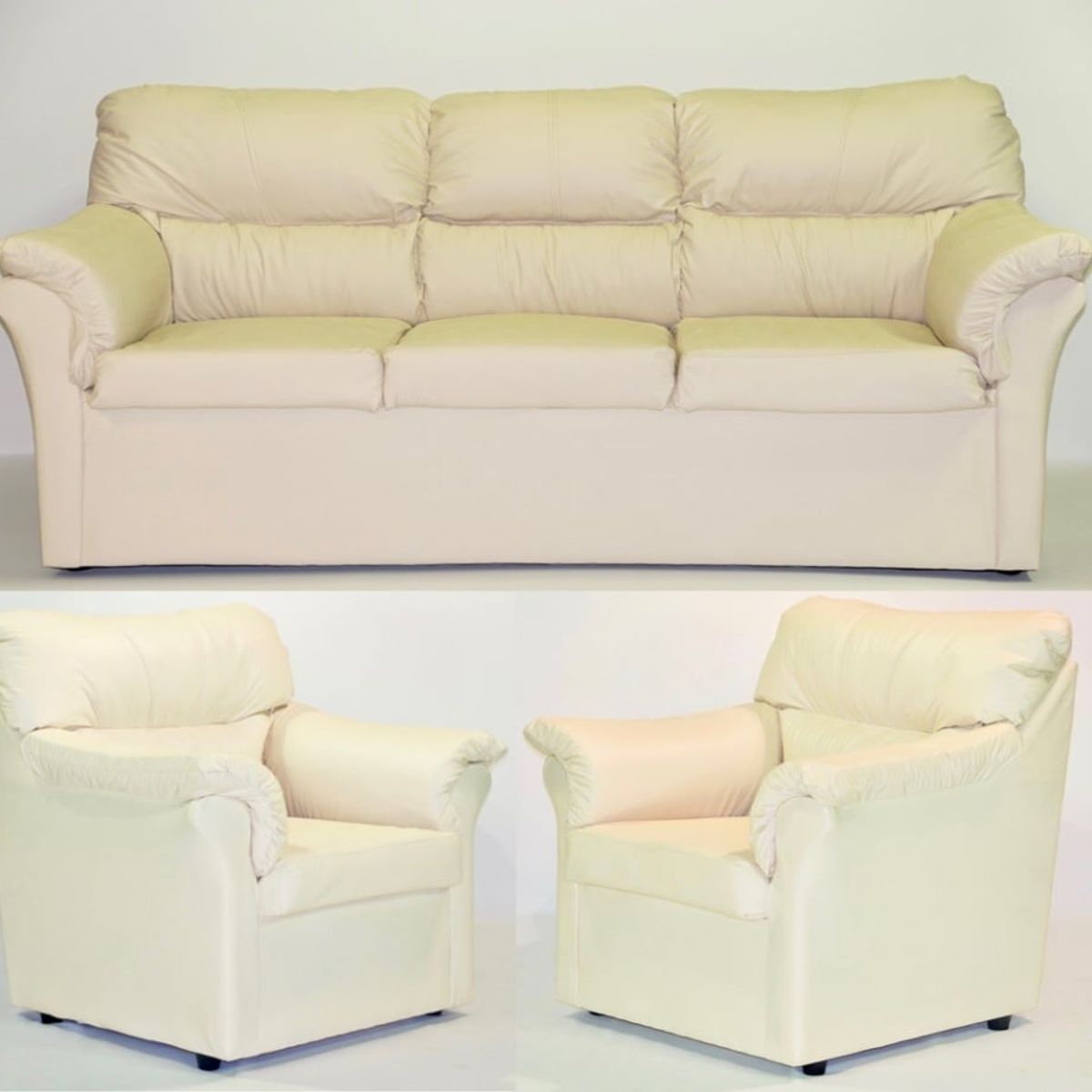 CABSUR - Juego Living Sorrento 3-1-1C Beige