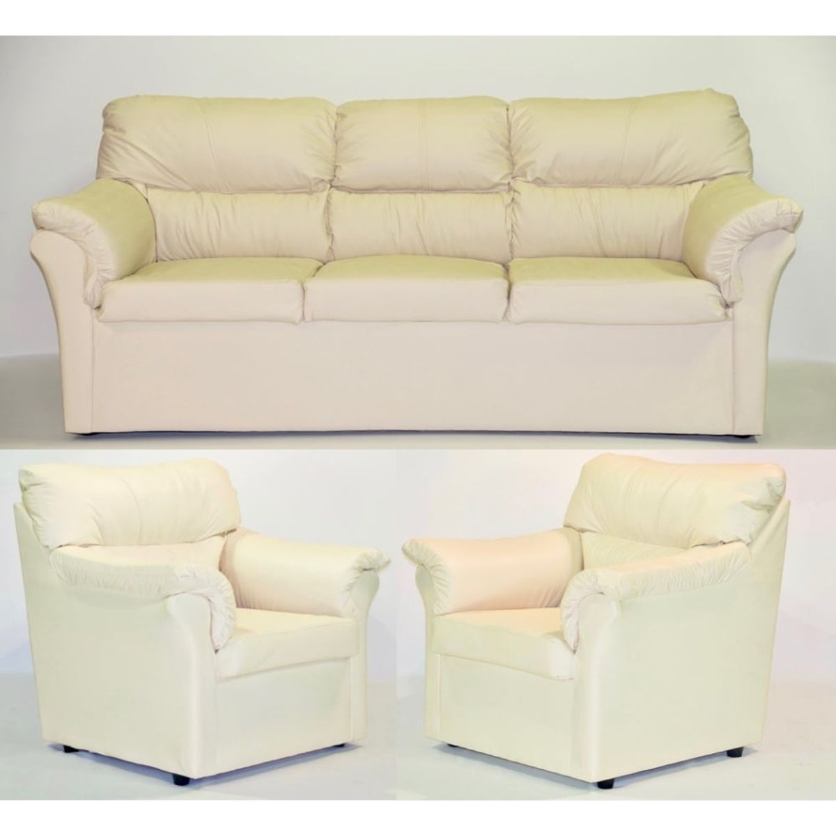 CABSUR - Juego Living Sorrento 3-1-1C Beige