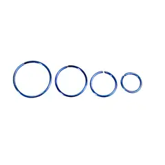ELBAULDEJUMA - Set 4 Piercing azul ideal septum Aros Nostril Daith Tragus Pack