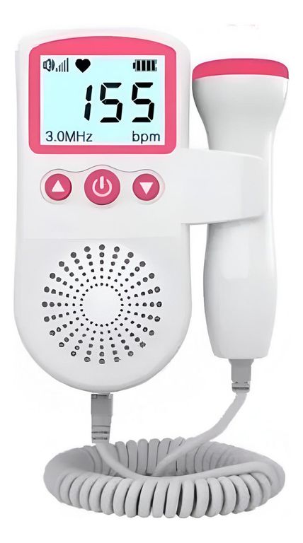 Monitor Fetal Doppler Latidos Fetales Corazon Bebe - Rosa