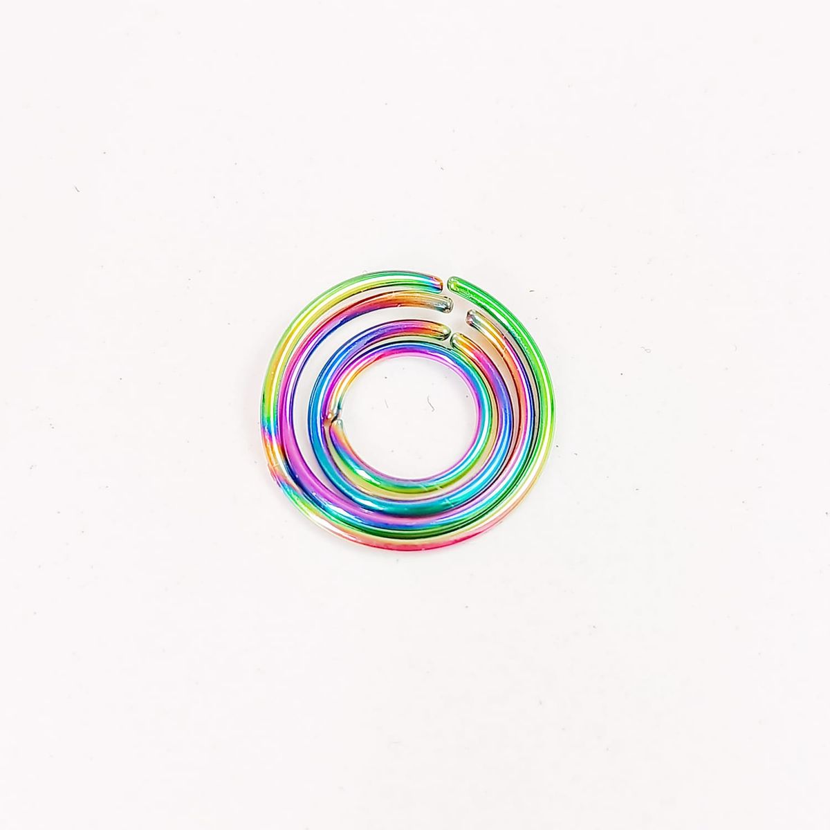 ELBAULDEJUMA - Set 4 Piercing multi color ideal septum Aros Nostril Daith Tragus Pack.-