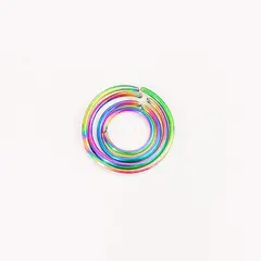ELBAULDEJUMA - Set 4 Piercing multi color ideal septum Aros Nostril Daith Tragus Pack.-