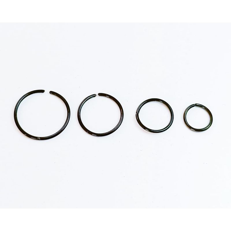 ELBAULDEJUMA - Set 4 Piercing negro ideal septum Aros Nostril Daith Tragus Pack