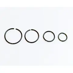 ELBAULDEJUMA - Set 4 Piercing negro ideal septum Aros Nostril Daith Tragus Pack