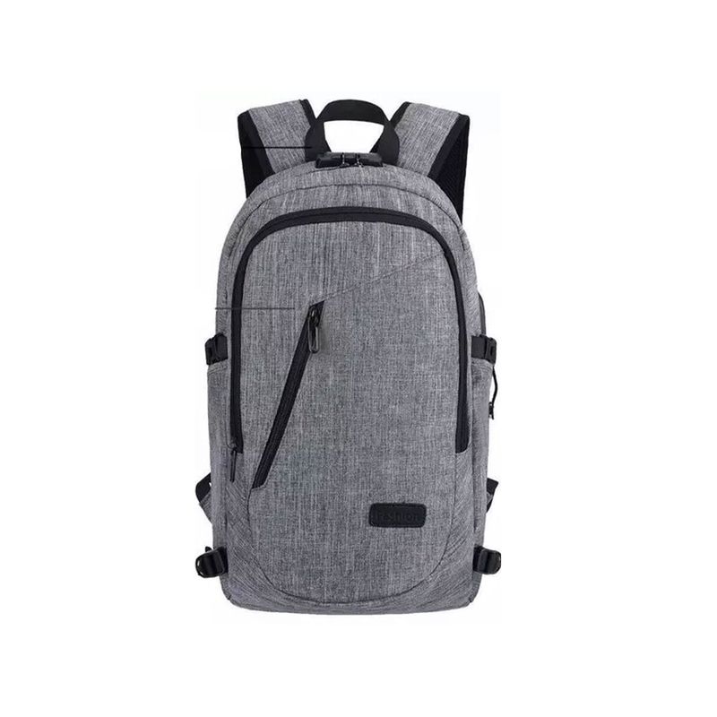 IMPORTCLICK - Mochila Antirrobo 30 Litros Cable USB Gris