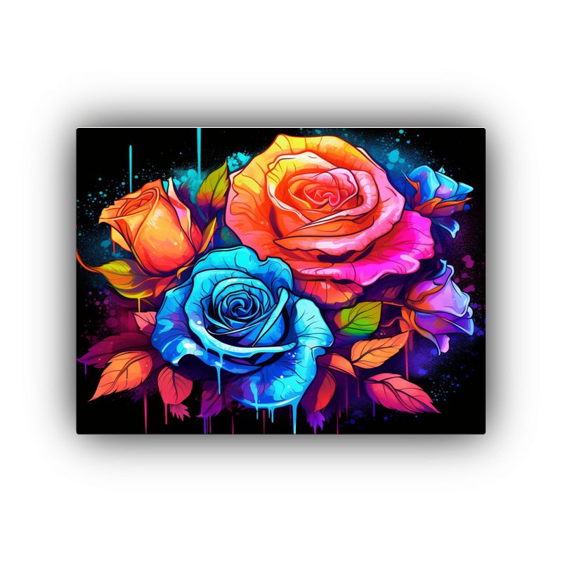 GENERICO - Cuadro Impresionante De Flores Con Estampado De Rosa Para De 120x80cm