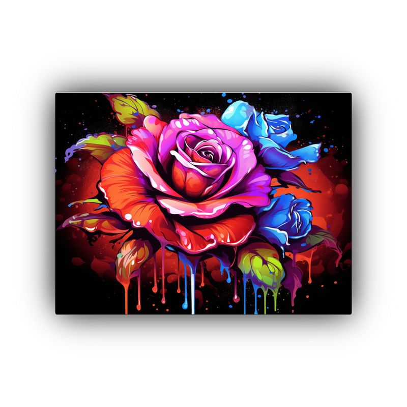 GENERICO - Cuadro Decorativo Flores Líneas Delicadas Adorno Colorido G 120x80cm