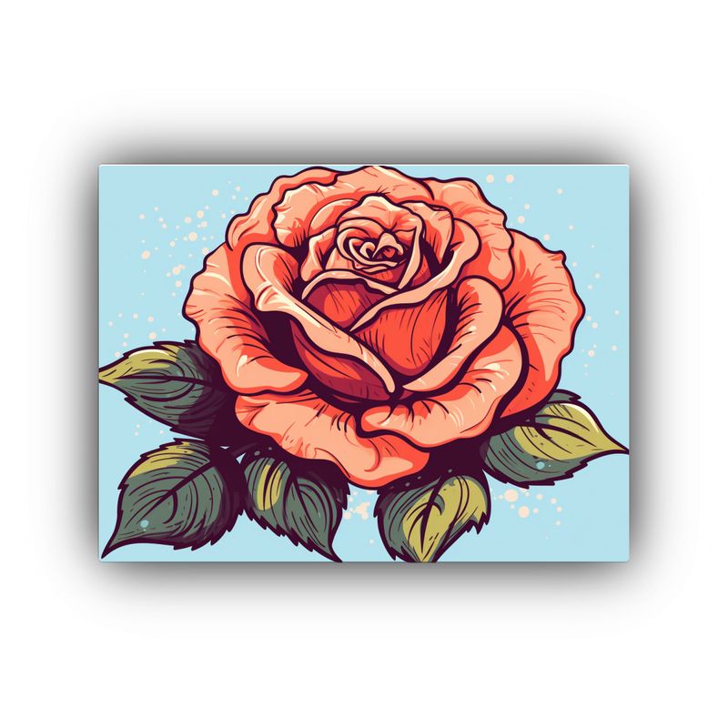 GENERICO - Cuadro Moderno De Una Rosa En Florificación Riqueza Visual 120x80cm