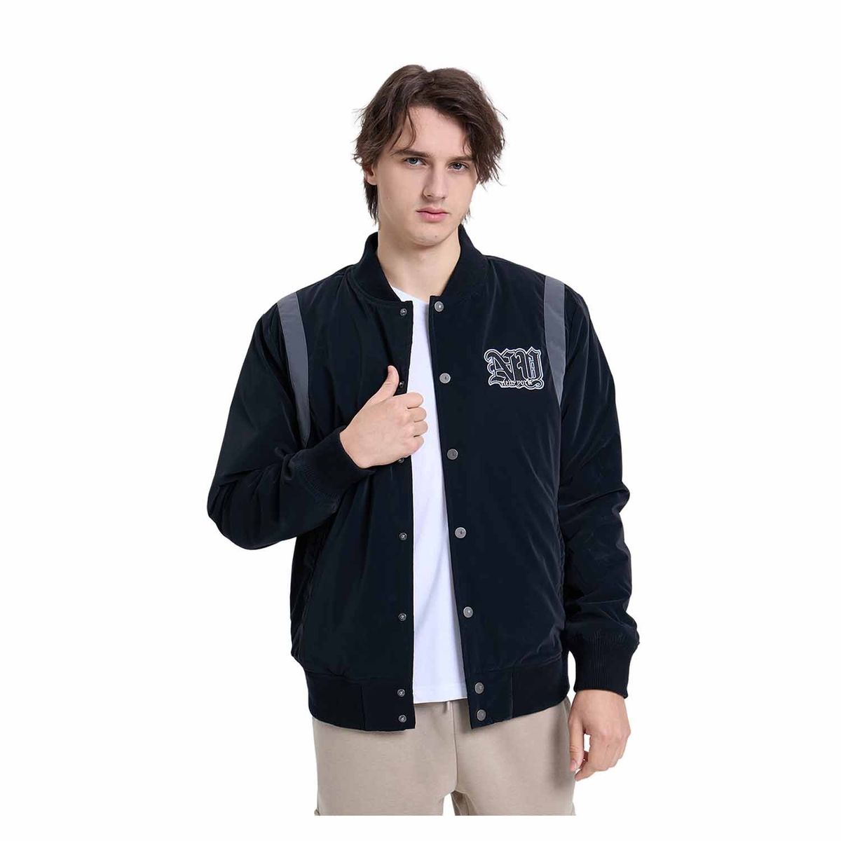 FASHION'S PARK - Chaqueta Hombre Bomber Negro Fashion's Park