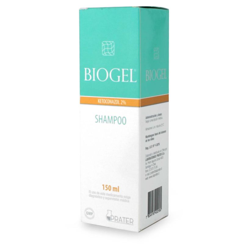 LABORATORIO PRATER - Biogel 2% Shampoo 150ml Anticaspa Seborrea Dermatitis Prater