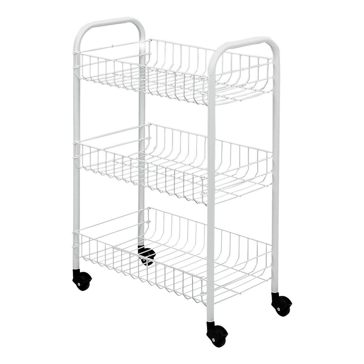 IMPORTCLICK - Organizador Cocina Metal Blanco Ruedas 61 x 27 CM - Blanco