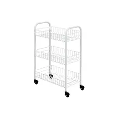IMPORTCLICK - Organizador Cocina Metal Blanco Ruedas 61 x 27 CM - Blanco