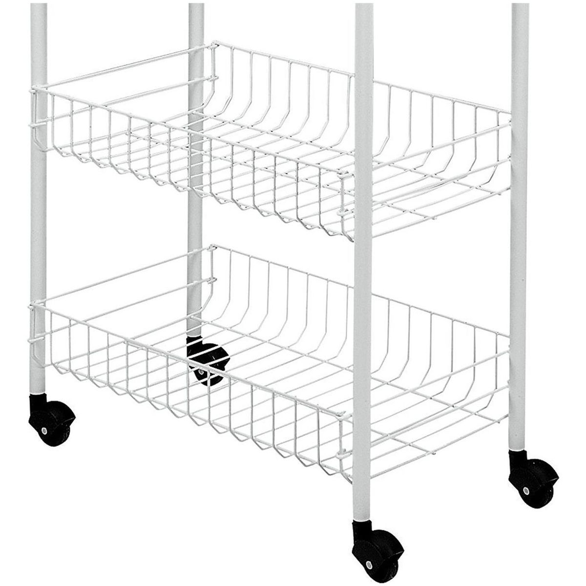 IMPORTCLICK - Organizador Cocina Metal Blanco Ruedas 61 x 27 CM - Blanco