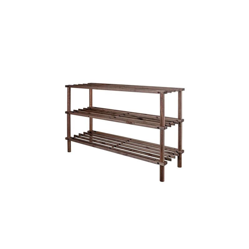 IMPORTCLICK - Zapatero Organizador De Madera 3 Niveles Café Oscuro