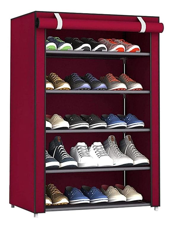Zapatero Organizador Hogar Tela 5 Niveles 92x60x30 CM Red Wine