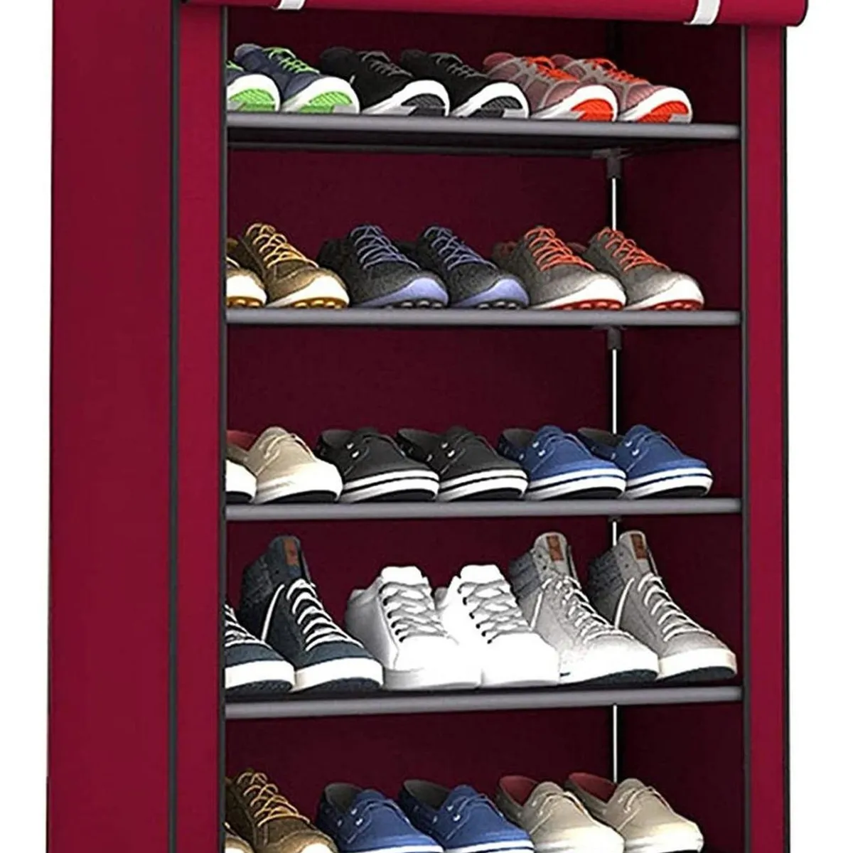 IMPORTCLICK - Zapatero Organizador Hogar Tela 5 Niveles 92x60x30 CM Red Wine