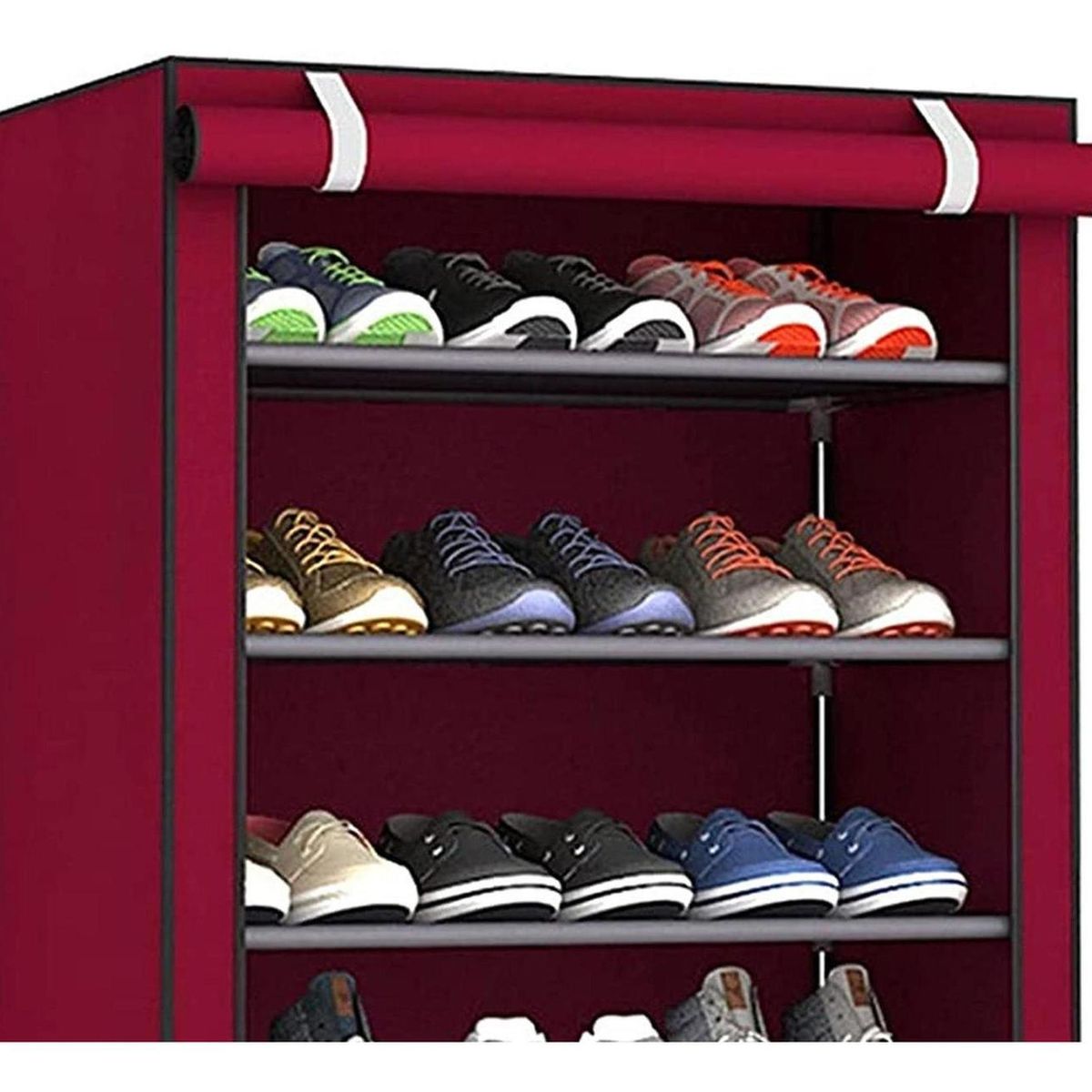IMPORTCLICK - Zapatero Organizador Hogar Tela 5 Niveles 92x60x30 CM Red Wine