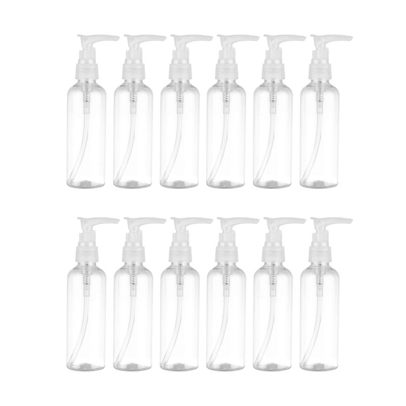GENERICO - Set 12 Botella Dispensadora 75 Ml Transparente Multiuso