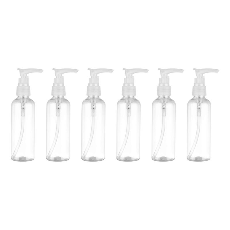 GENERICO - Set 6 Botella Dispensadora 75 Ml Transparente Multiuso