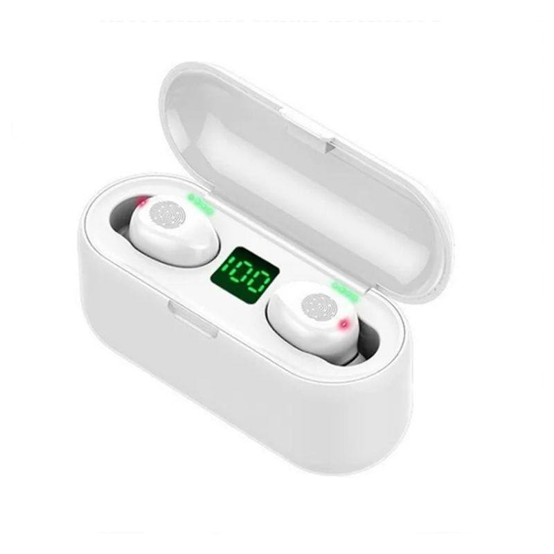 IMPORTCLICK - Audífonos Inalámbricos Bluetooth Magnético Indicador Blanco - Blanco