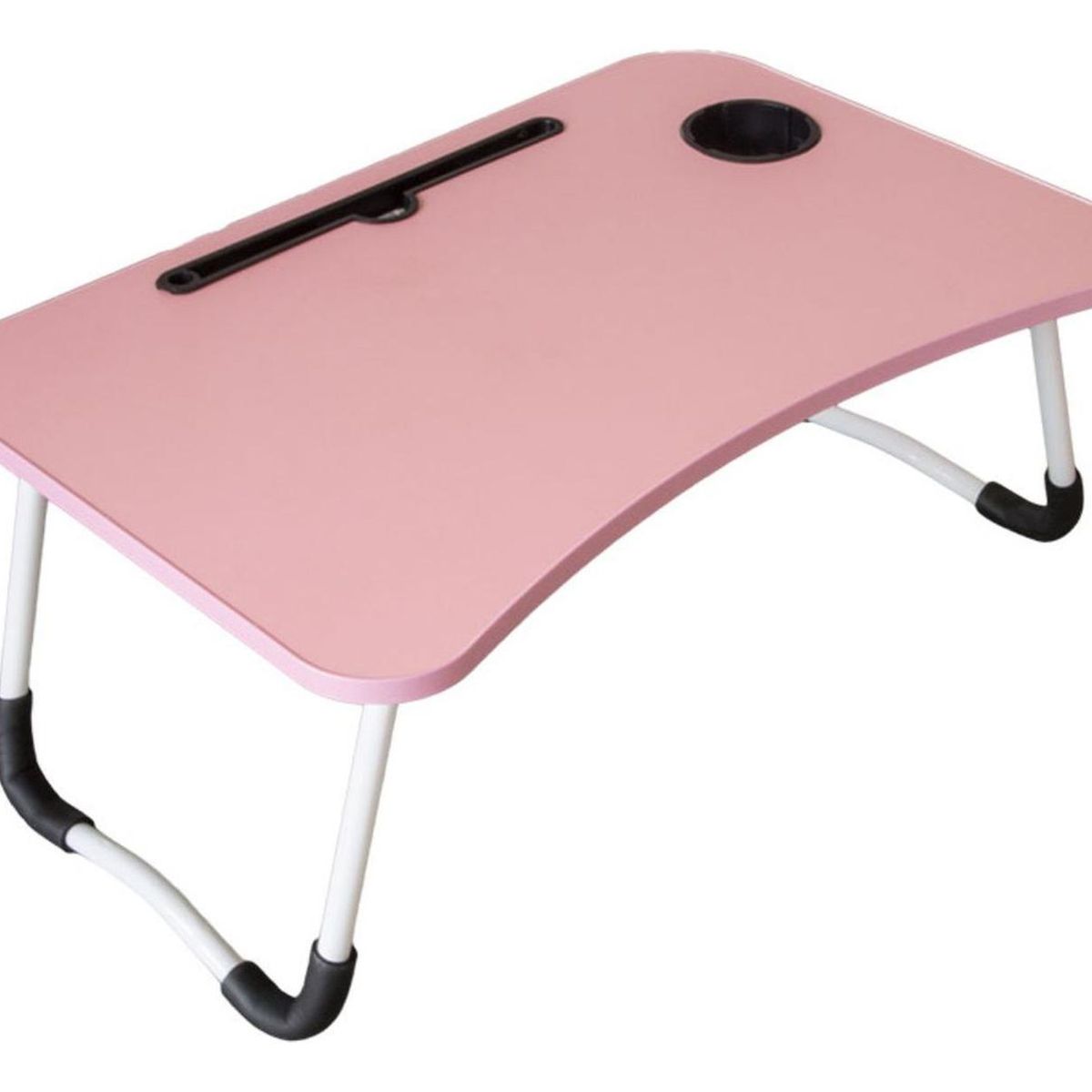 IMPORTCLICK - Bandeja Mesa Madera Para Notebook Con Posa Vaso Rosada