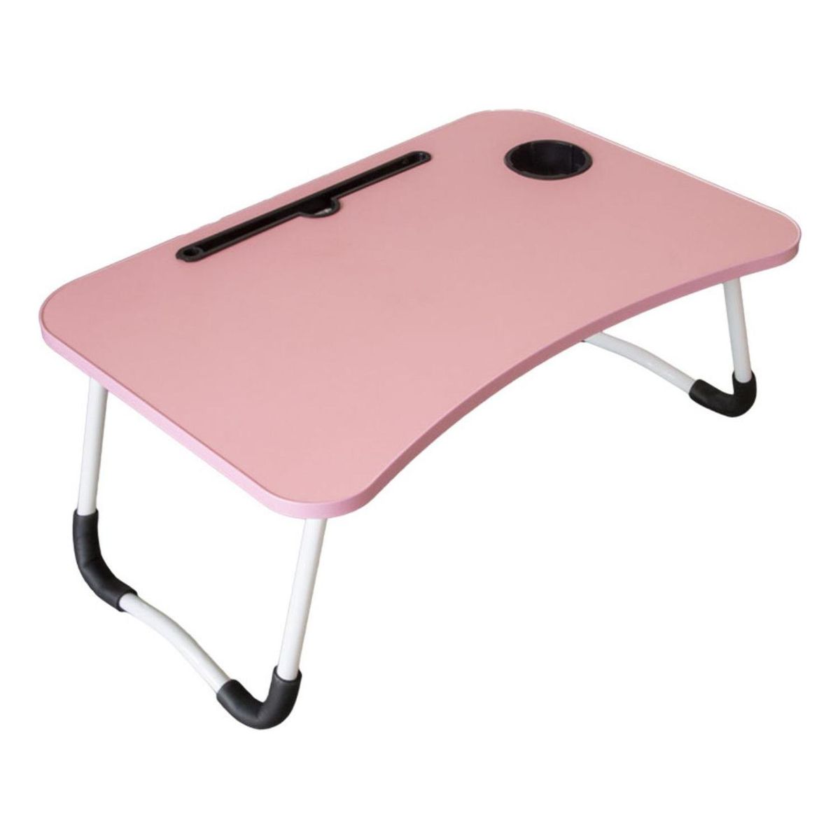 IMPORTCLICK - Bandeja Mesa Madera Para Notebook Con Posa Vaso Rosada