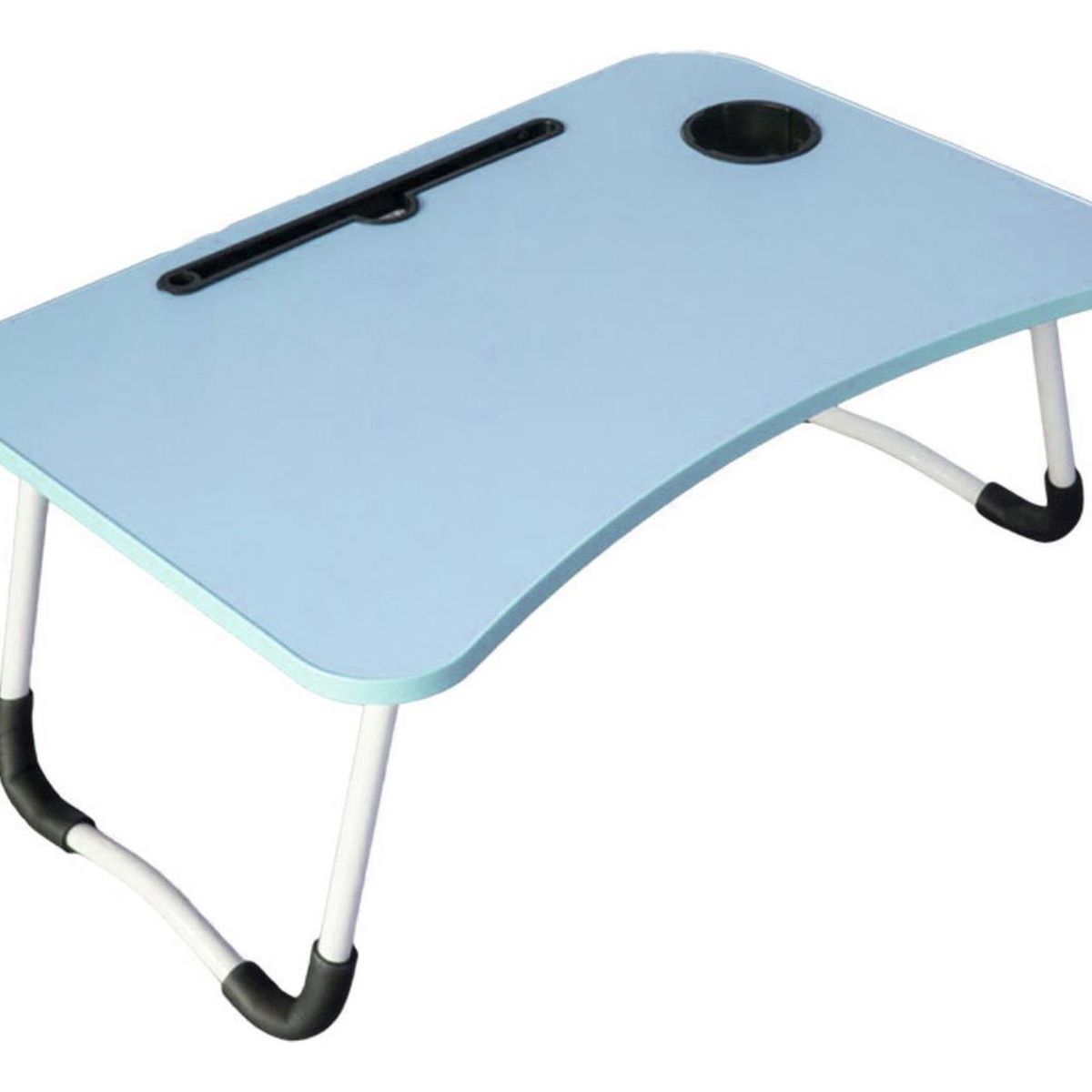 IMPORTCLICK - Bandeja Mesa Madera Para Notebook Con Posa Vaso Celeste