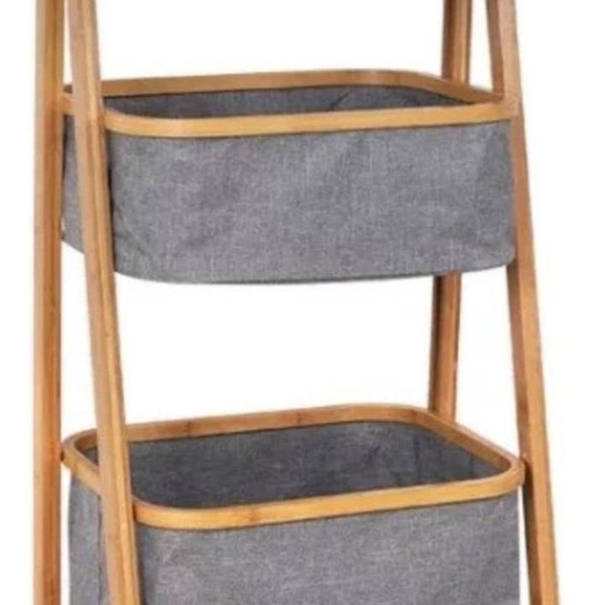 IMPORTCLICK - Mueble Estante Organizador Bambú Cesto - Gris