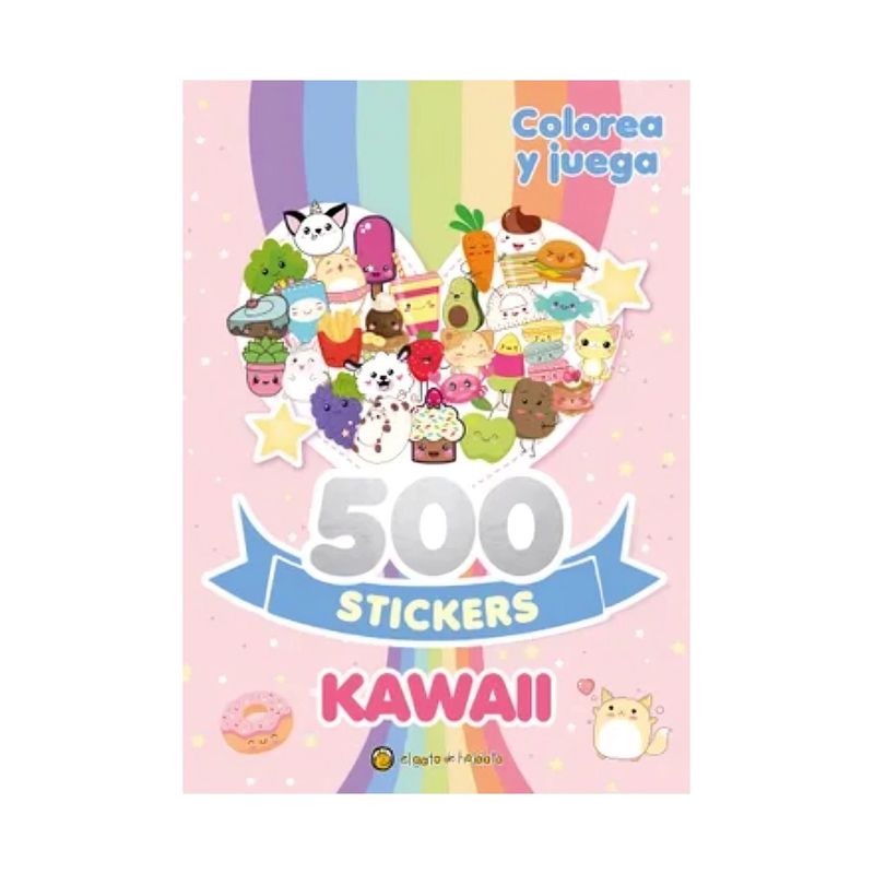TOP10BOOKS - LIBRO 500 STICKERS KAWAII / INFANTIL / EL GATO DE HOJALATA