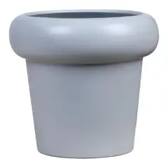 GENERICO - Macetero Maceta Estilo Escandinavo Acabado Moderno Gris