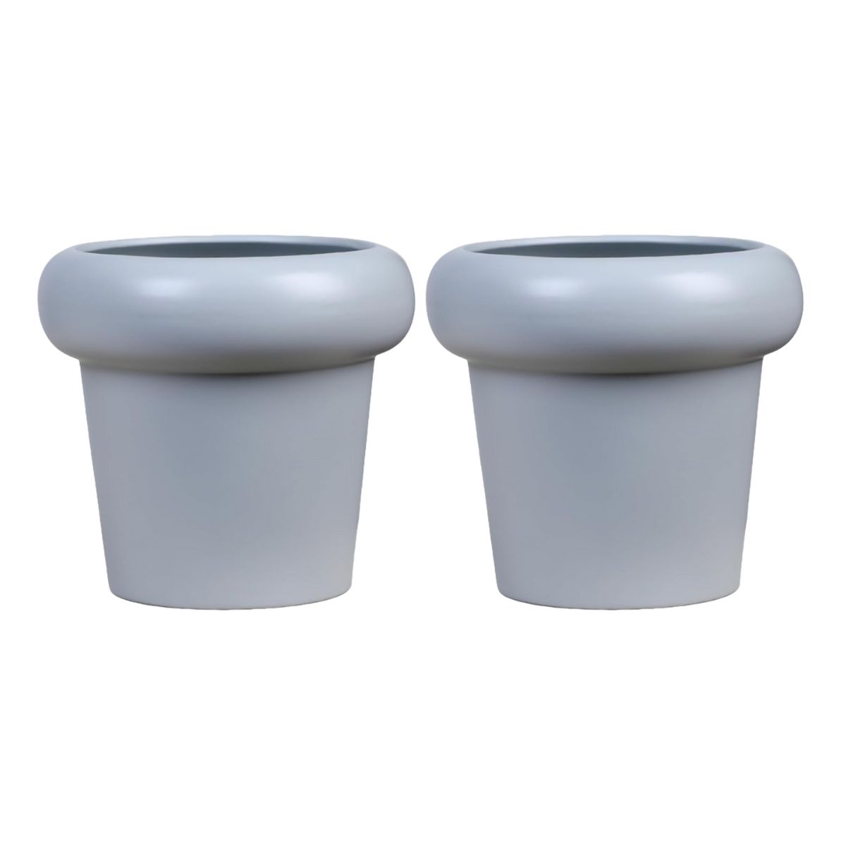GENERICO - Set 2 Macetero Maceta Estilo Escandinavo Moderno Gris