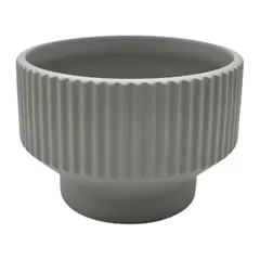 GENERICO - Maceteros Maceta De Ceramica Copon Lineas Gris Mate L