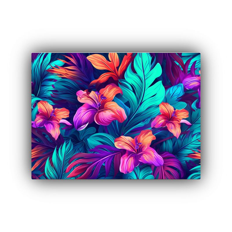 GENERICO - Lienzo Tropical Con Estampado De Flores Resistente Canva Exp 120x80cm