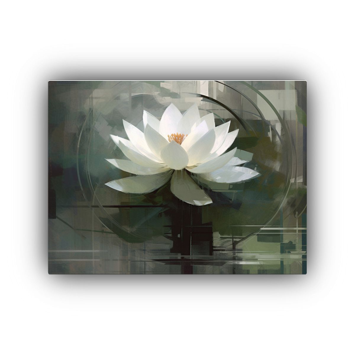 GENERICO - Lienzo Espectacular Exclusivo Con Flor De Loto Y Elementos D 120x80cm