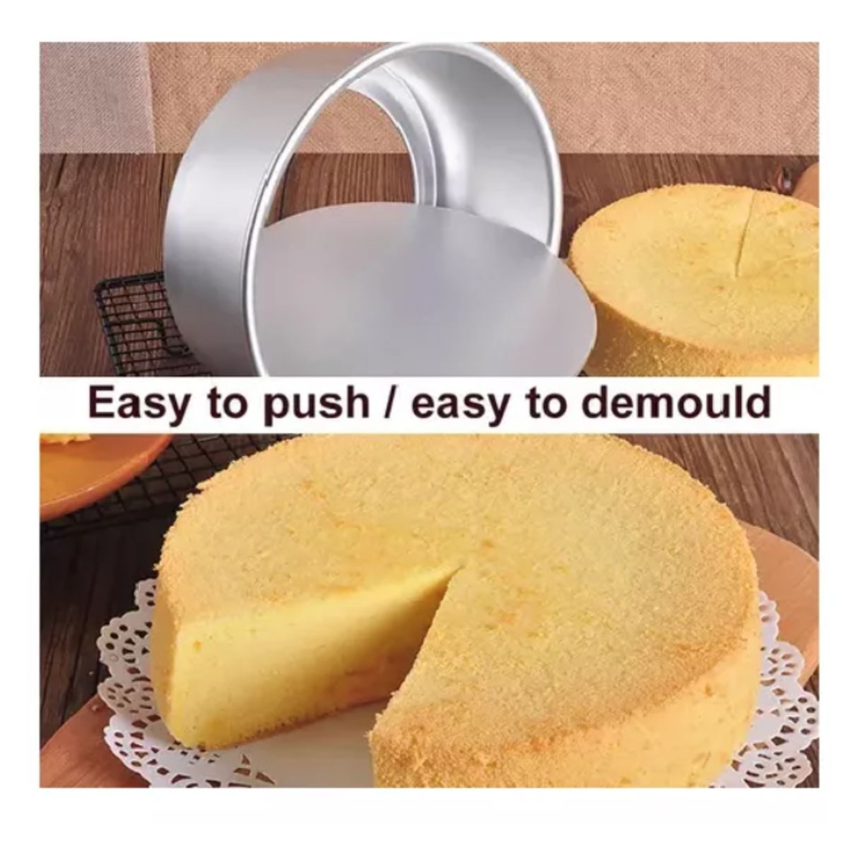 GENERICO - Molde De Aluminio Para Tortas Desmontable 24cm