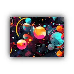GENERICO - Cuadro Geométrico Inspirado En El Espacio Regalo De Arte C 120x80cm