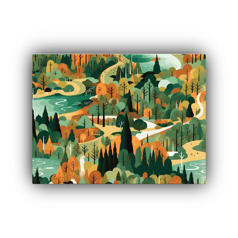GENERICO - Cuadro Lienzo Calma Inspirado En Adirondack Vintage 60s 120x80cm