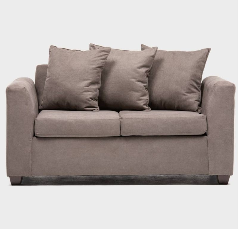 Sofa Viena 2 Cuerpos Gris 130 x 80 x 88