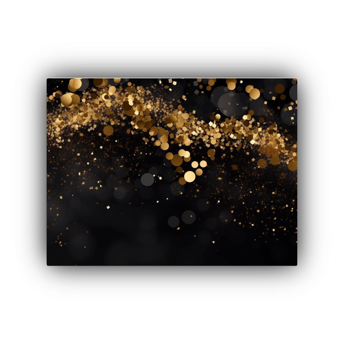 GENERICO - Cuadros De Pared De Lujo Con Brillo Dorado Sobre Fondo Negro 120x80cm