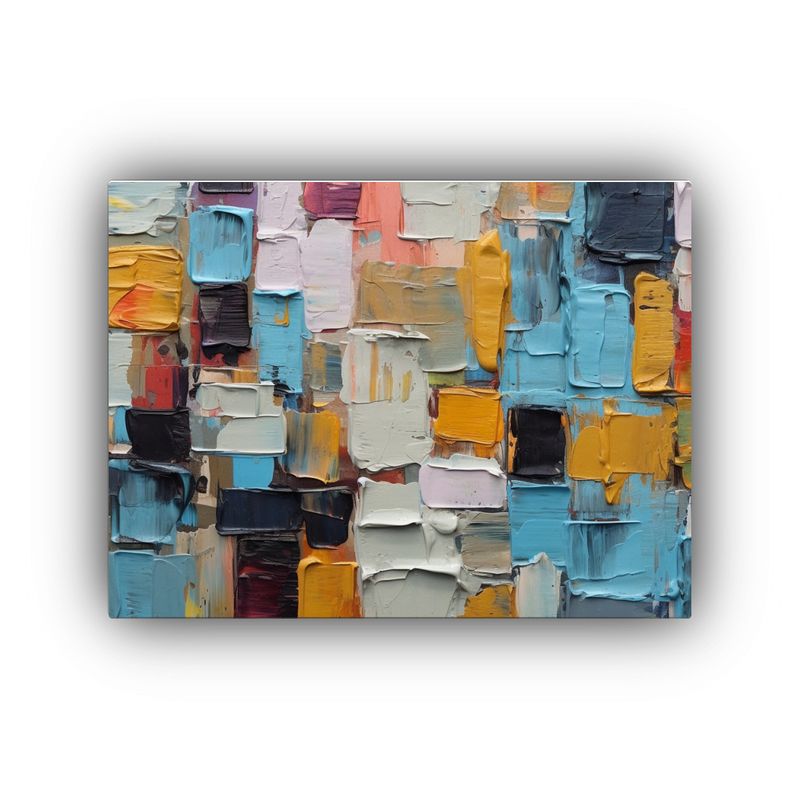 GENERICO - Cuadro Decorativo De Lienzo Minimalista Con Paleta De Colore 120x80cm