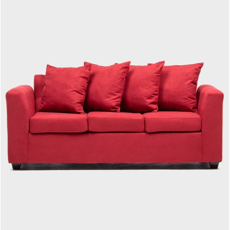 CABSUR - Sofá Viena 3 Cuerpos Rojo 180 x 80 x 88