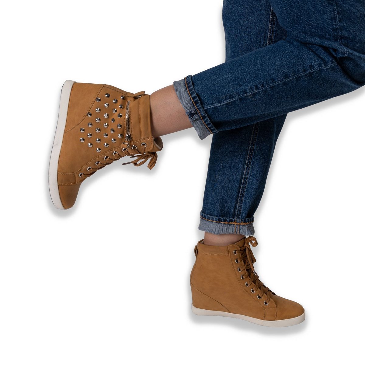 CARBIN - Zapatilla Mujer Camel Gianna Carbin