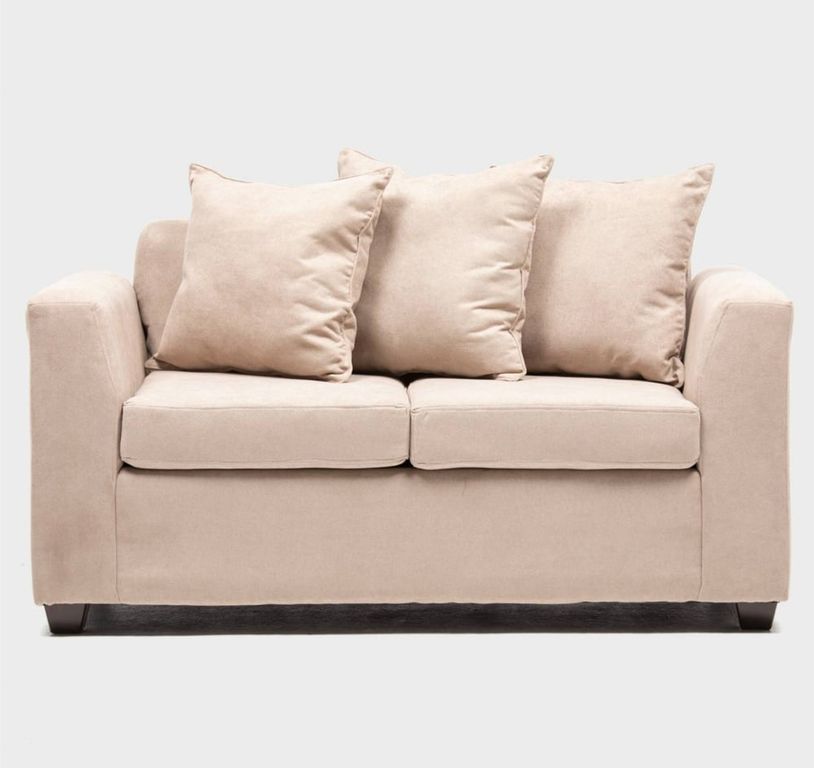 Sofa Viena 2 Cuerpos Beige 130 x 80 x 88