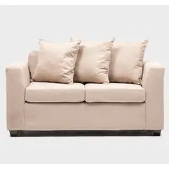 CABSUR - Sofá Viena 2 Cuerpos Beige 130 x 80 x 88