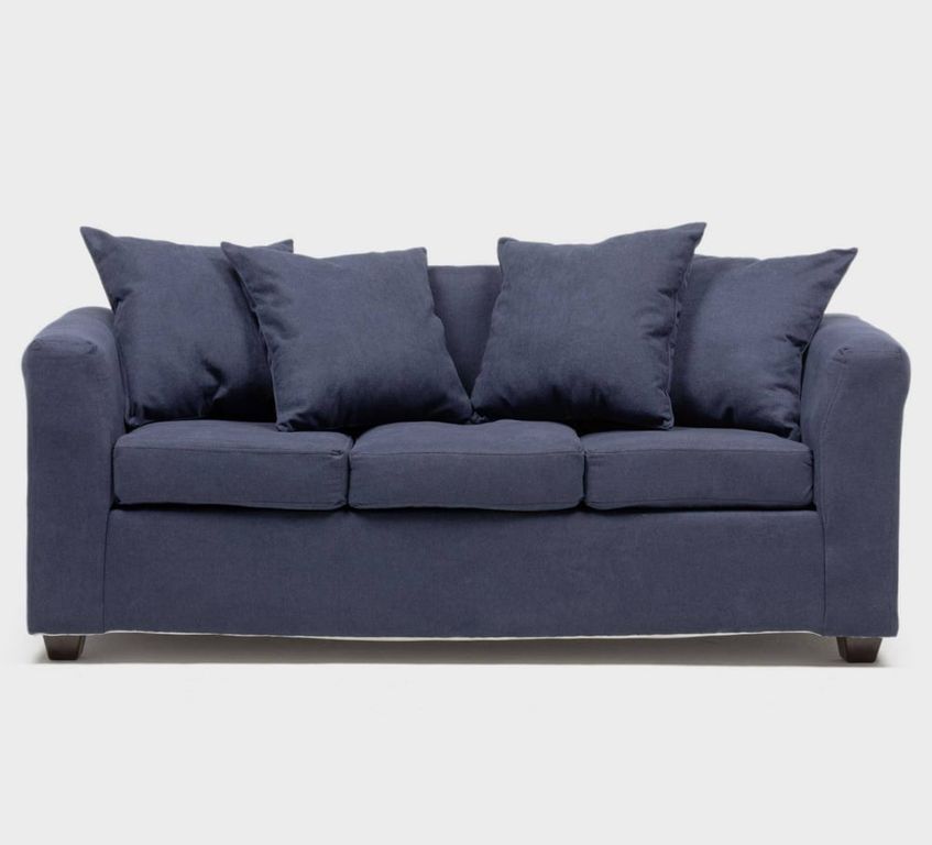 Sofa Viena 3 Cuerpos Azul 180 x 80 x 88