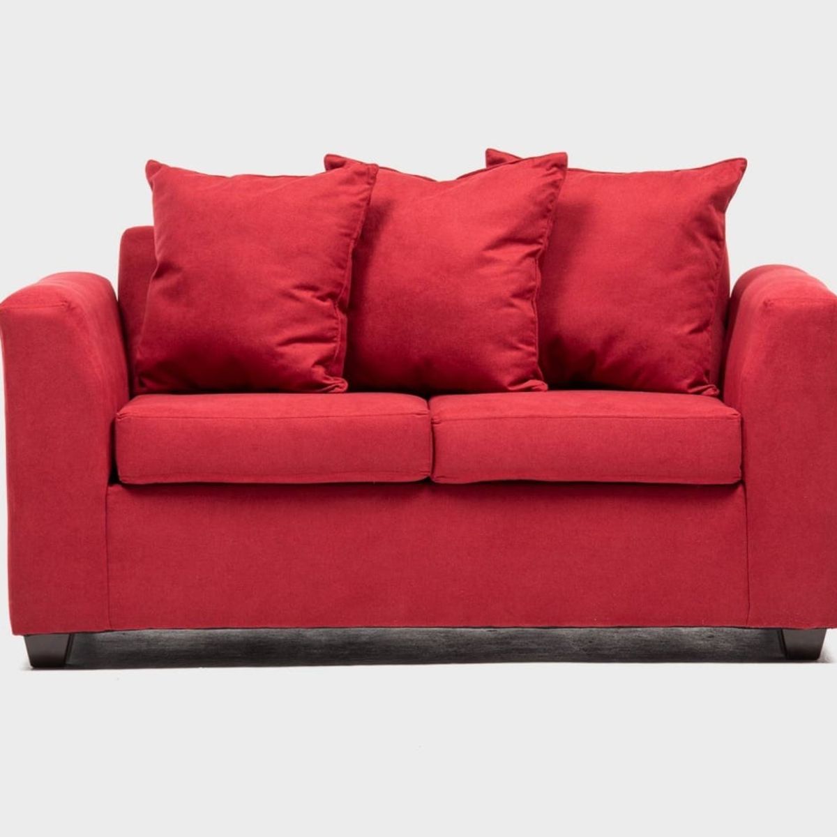 CABSUR - Sofá Viena 2 Cuerpos Rojo 130 x 80 x 88