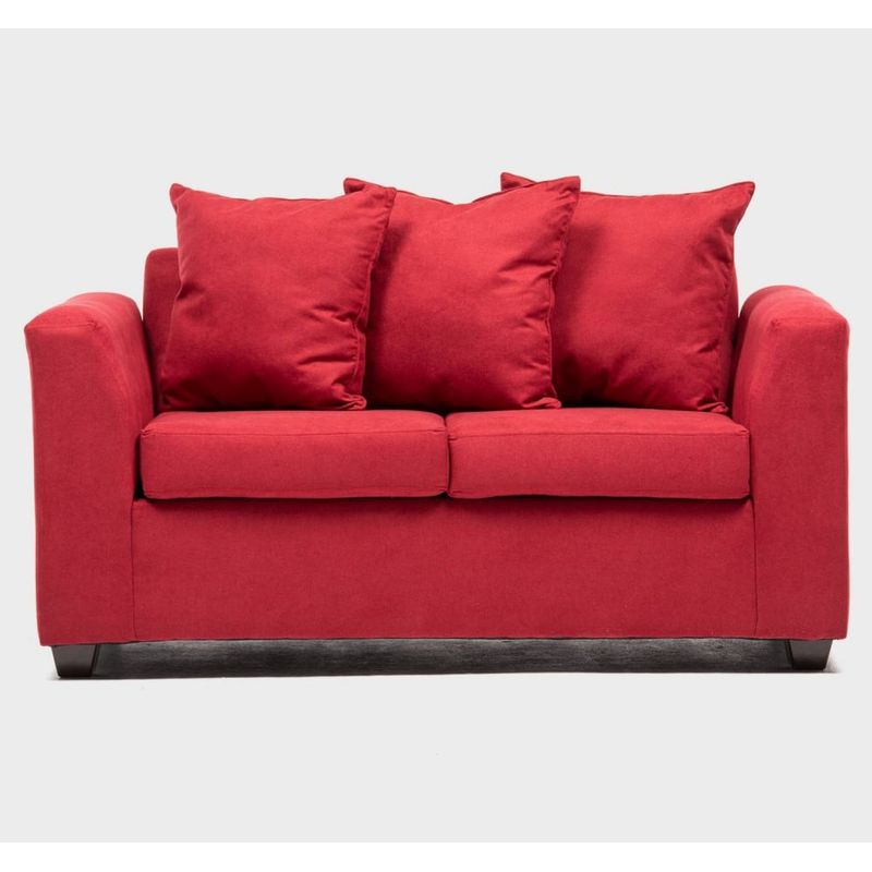 CABSUR - Sofá Viena 2 Cuerpos Rojo 130 x 80 x 88