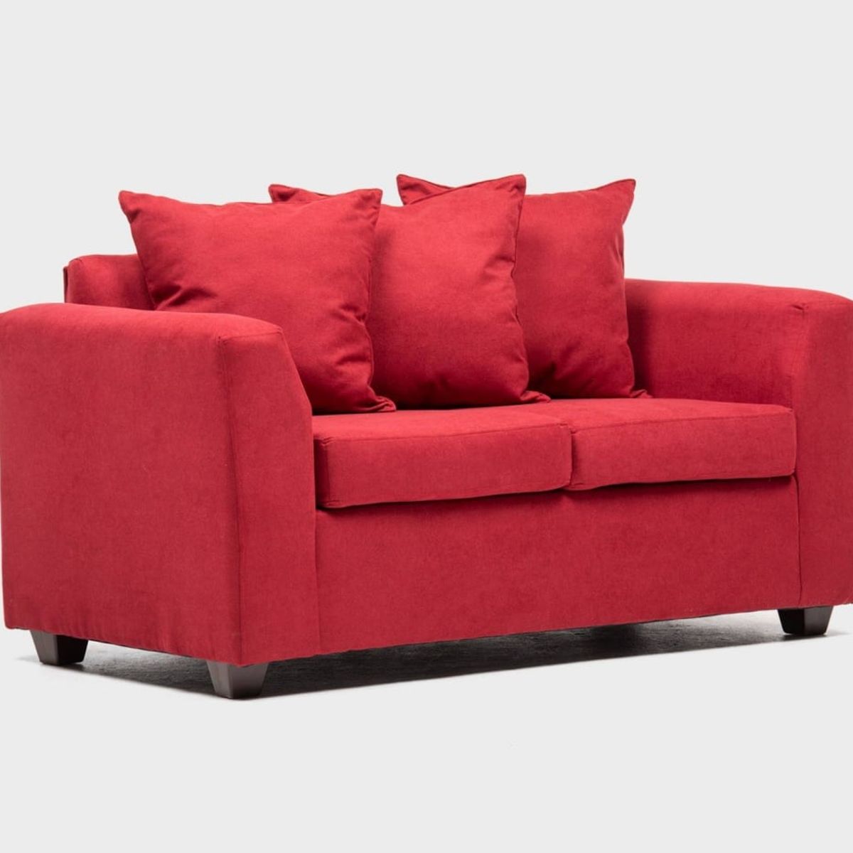 CABSUR - Sofá Viena 2 Cuerpos Rojo 130 x 80 x 88