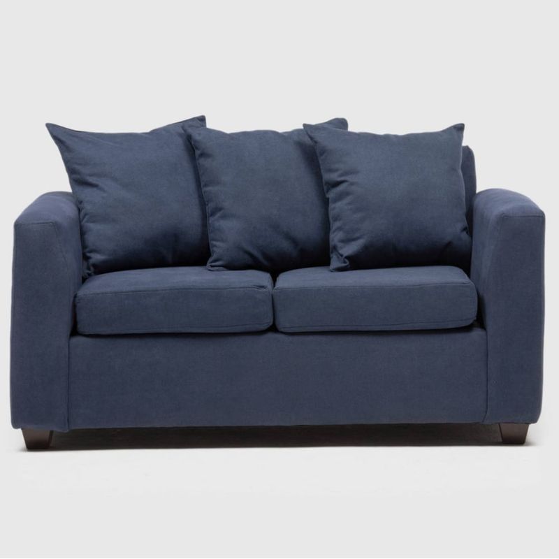 CABSUR - Sofá Viena 2 Cuerpos Azul 130 x 80 x 88